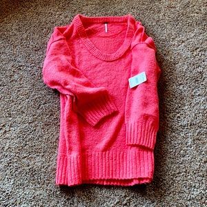 Free People Pink Sweater LG